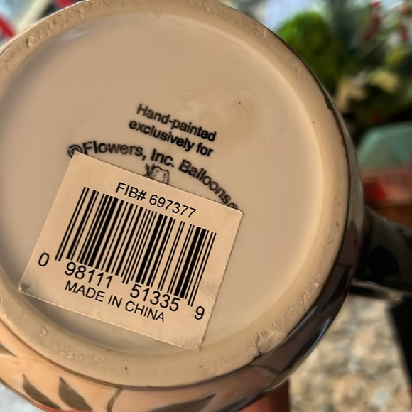 Flowers Inc.Balloons Hand Painted Tea Pot Pink Red Roses NWOT 4 Cup - Picture 6 of 7